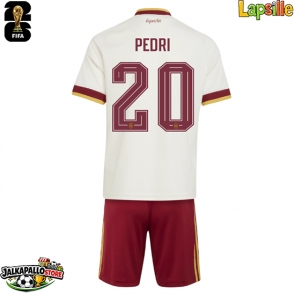 Espanja Pedri Gonzalez #20 Vieraspaita Lapsille MM-kisat 2026 Lyhythihainen (+ shortsit)